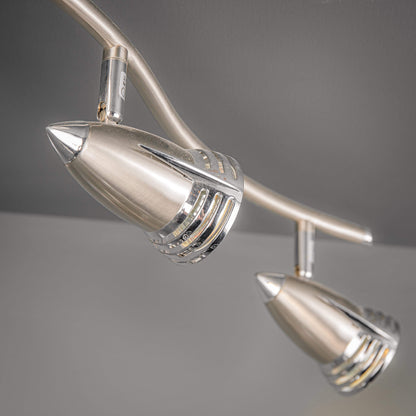 Lights  -  Forum Lighting Elara Satin Nickel & Chrome 4 Ceiling Light  -  50139233