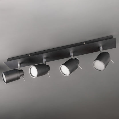 Lights  -  Forum Scorpius Matt Black 4 Spotlights Bar  -  50155603