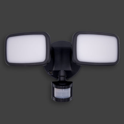 Lights  -  Forum Lynn Black Pir Security Twin Spotlight  -  50155615