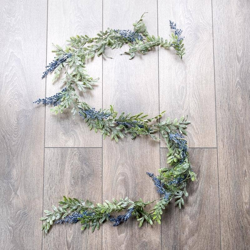 Christmas  -  Frosted Blue Berberis Garland Blue 1.8m  -  60004026