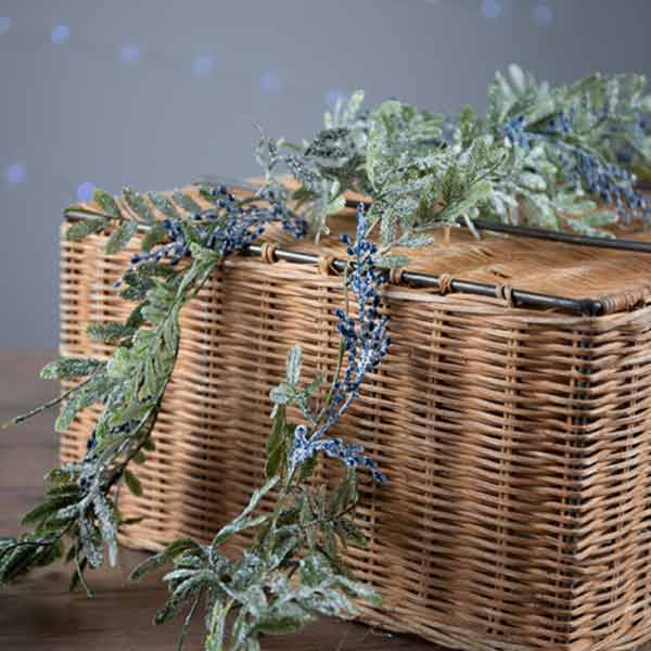 Christmas  -  Frosted Blue Berberis Garland Blue 1.8m  -  60004026