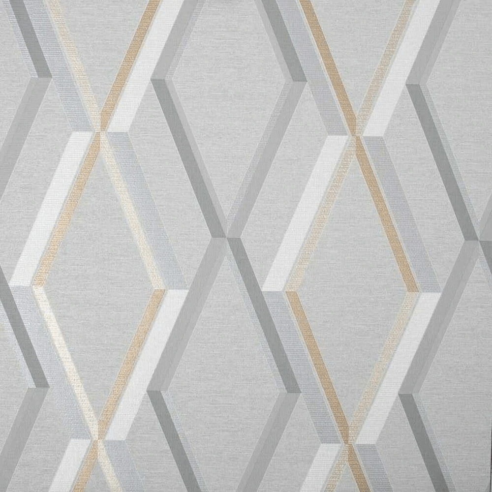 Wallpaper  -  Graham & Brown Prestige Geometric Grey Wallpaper - 108607  -  50156281