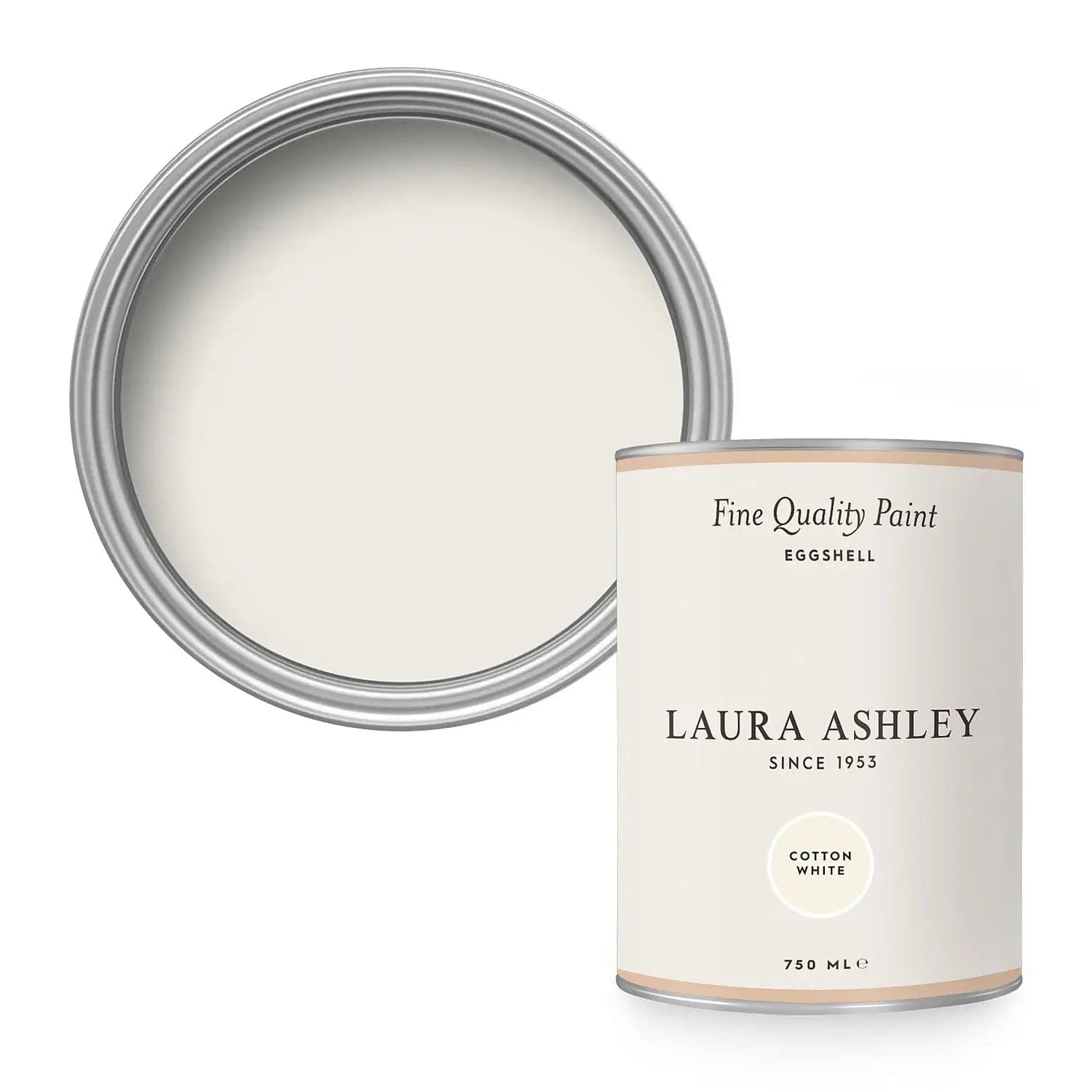Paint  -  Laura Ashley Cotton White Eggshell - 750Ml  -  60002308