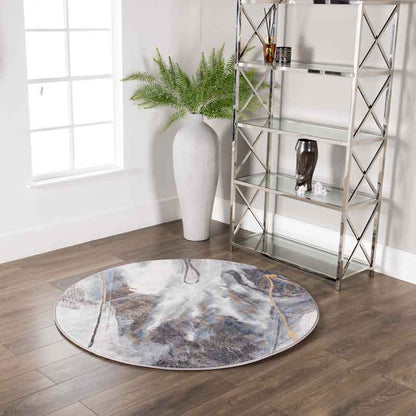 Rugs  -  Galleria Grey Abstract Circle or Runner Rug - Multiple Sizes  -  50154402