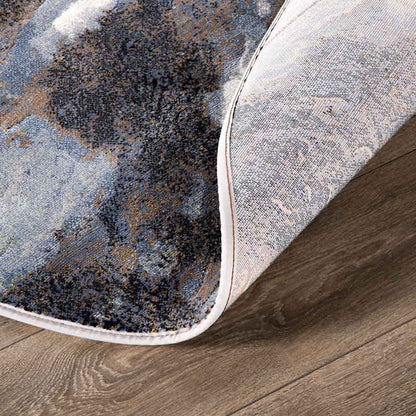 Rugs  -  Galleria Grey Abstract Circle or Runner Rug - Multiple Sizes  - 