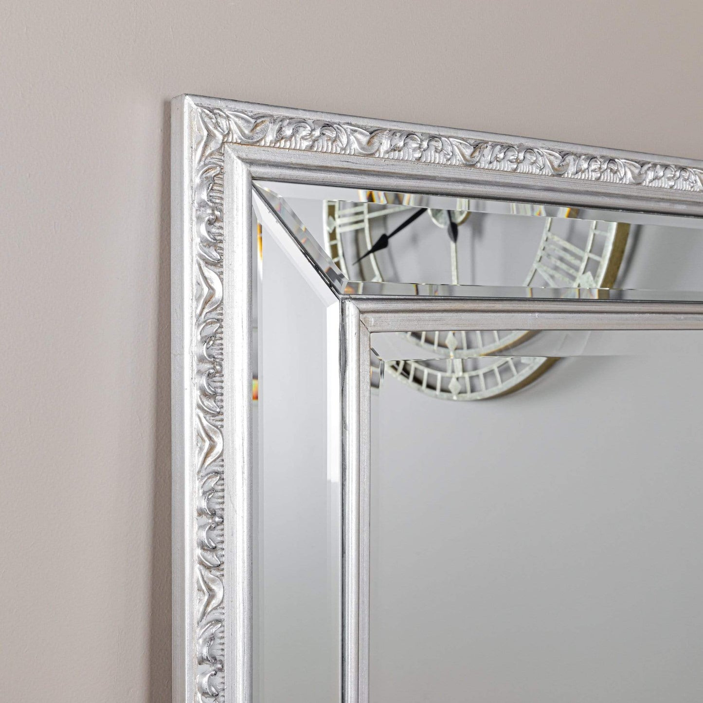 Mirrors  -  Gallery Marlebone Pewter Leaner Mirror - 227919  -  50134284