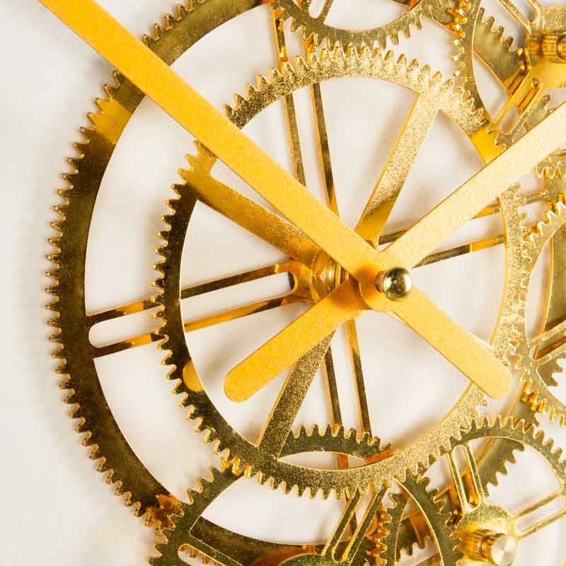 Homeware  -  Gears Wall Clock - White and Gold  -  60005081