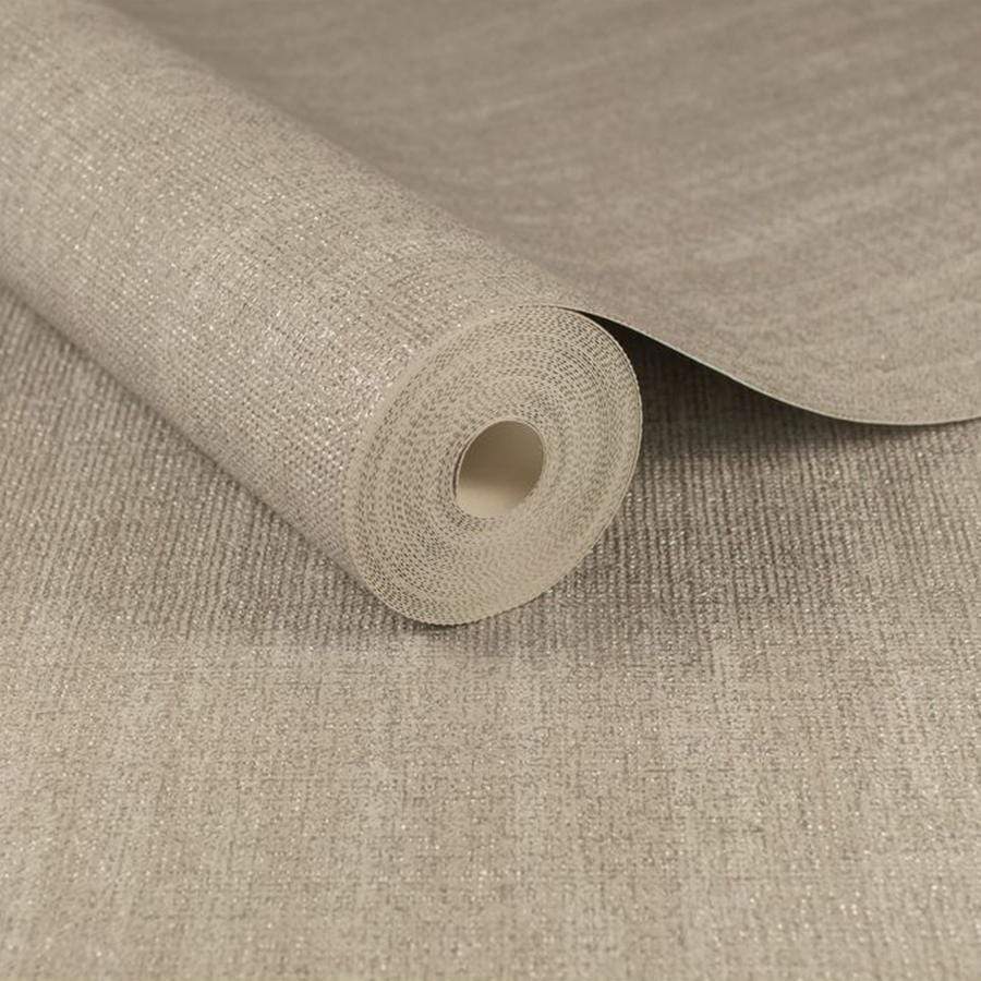 Wallpaper  -  Graham & Brown Boutique Chenille Beige and Gold Wallpaper - 101465  -  50135374