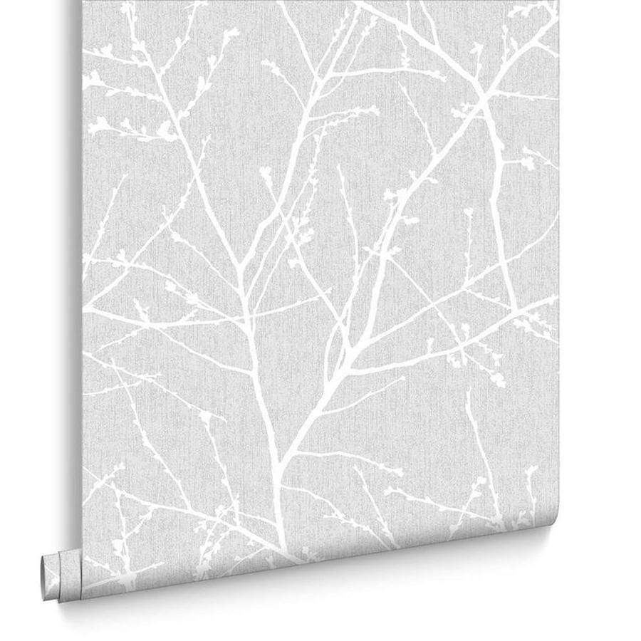 Wallpaper  -  Graham & Brown Innocence Grey Twig Wallpaper - 33-274  -  50122786