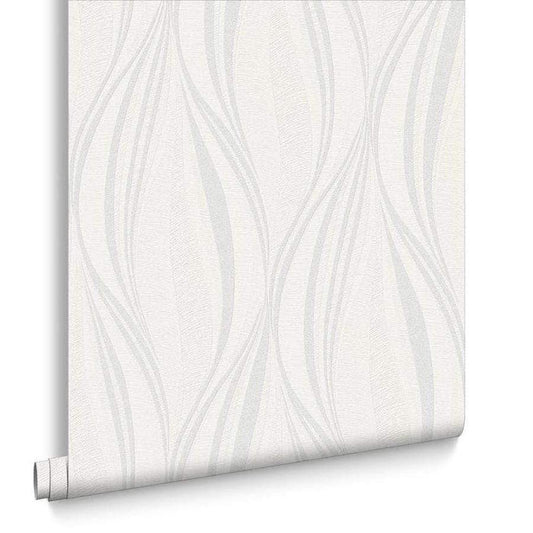 Wallpaper  -  Graham & Brown Tango White And Silver Glitter Wallpaper - 101397  -  50127363