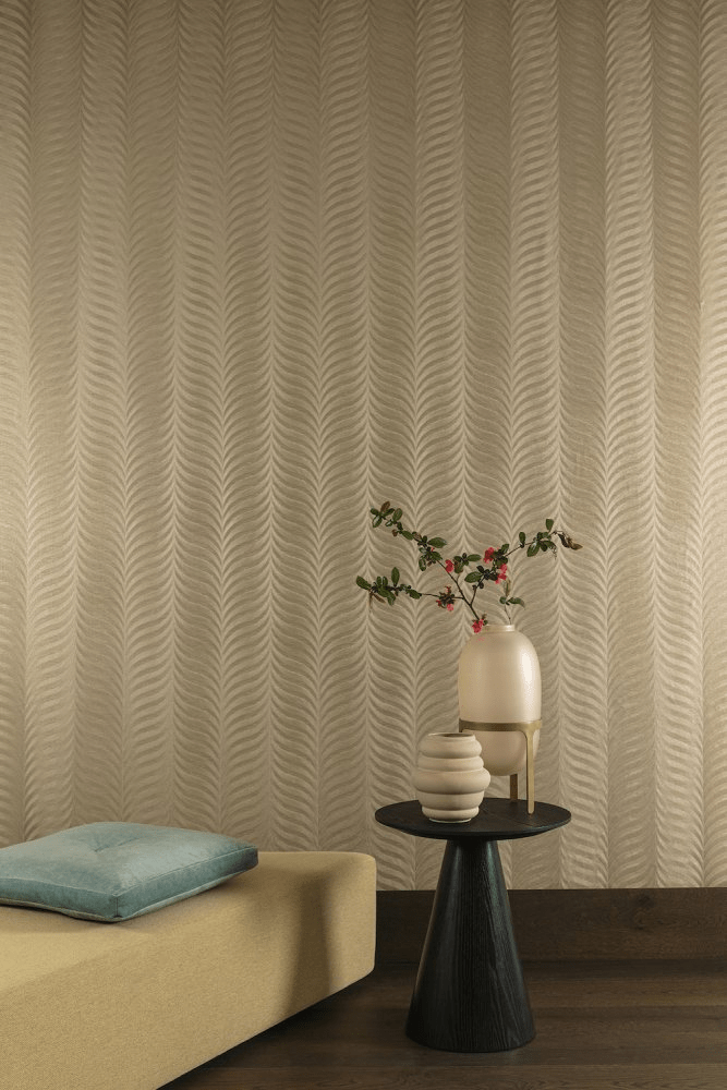 Wallpaper  -  Grandeco Organic Feather Gold Wallpaper - EE1305  -  60001800