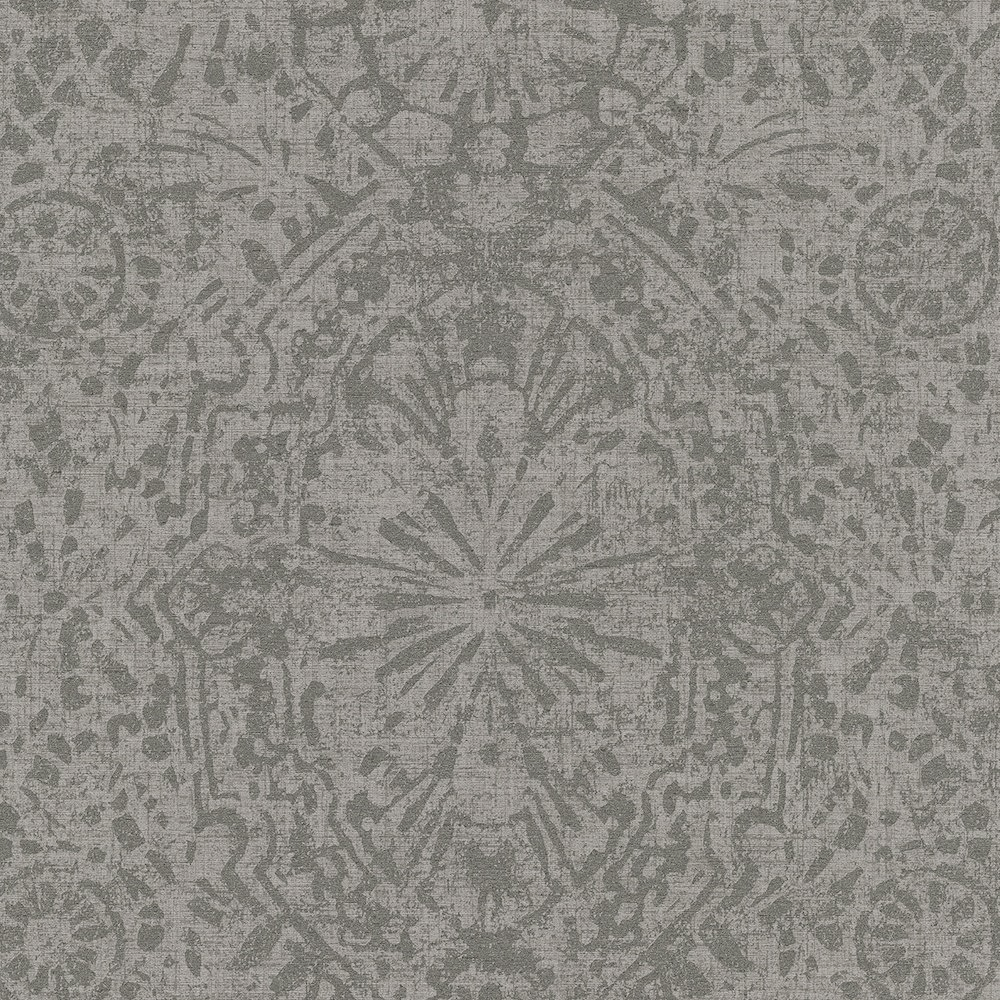 Wallpaper  -  Grandeco Zareen Charcoal  Wallpaper - EE3106  -  60001792