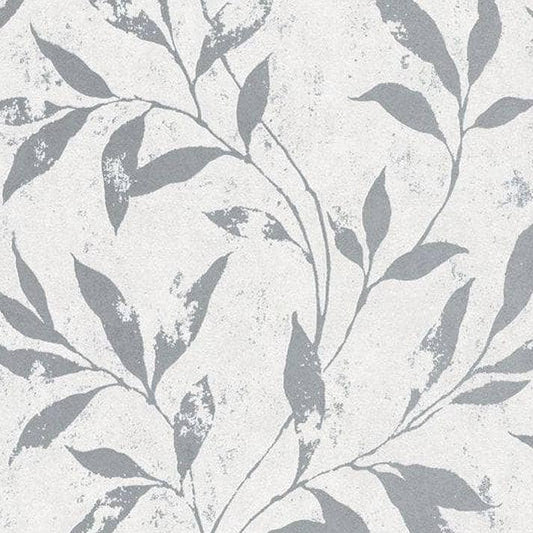 Wallpaper  -  Grandeco Even White & Silver Wallpaper - A48301  -  60003777