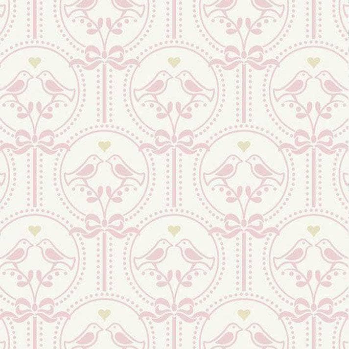 Wallpaper  -  Grandeco Oiseaux Pink Wallpaper - JS3205  -  60003771