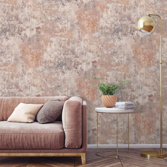 Wallpaper  -  Grandeco Plaster Blush Wallpaper - 170805  -  60000011