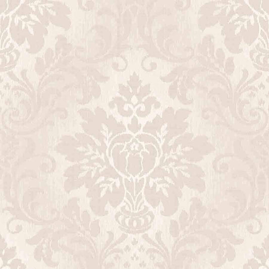 Wallpaper  -  Grandeco Taupe Fabric Damask Glitter Wallpaper - A10907  -  50147555