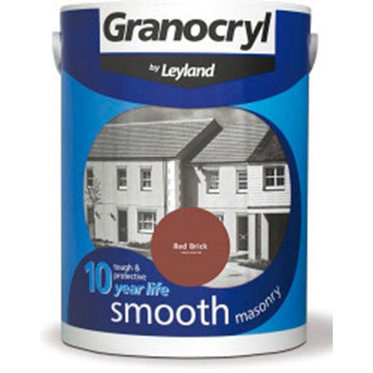 Paint  -  Granocryl Smooth Red 5 Litre Masonry Paint  -  50041640