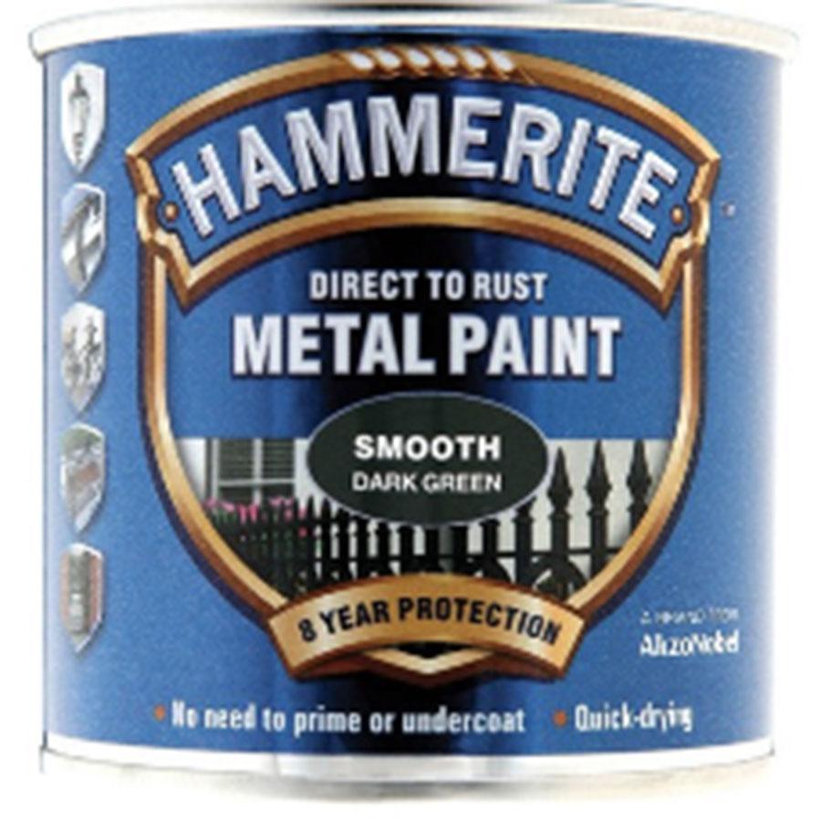 Paint  -  Hammerite Direct To Rust Smooth Dark Green Metal Paint  - 
