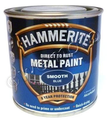 Paint  -  Hammerite Smooth Blue 250Ml  -  00476850