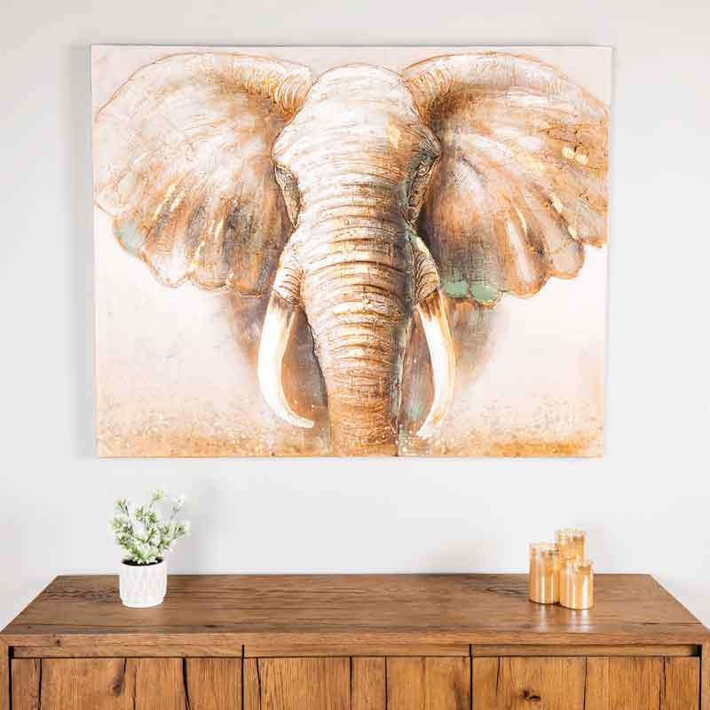 Pictures  -  Handpainted Elephant Canvas PTA001  -  60005135
