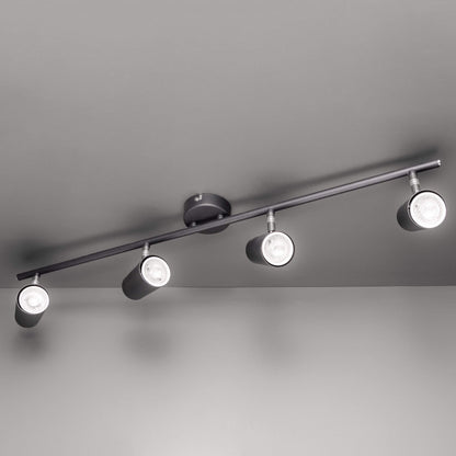 Lights  -  Harvey 4 Light Black Spotlight Bar Ceiling Light  -  50150526