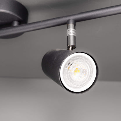 Lights  -  Harvey 4 Light Black Spotlight Bar Ceiling Light  -  50150526