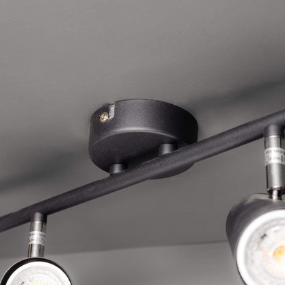 Lights  -  Harvey 4 Light Black Spotlight Bar Ceiling Light  -  50150526