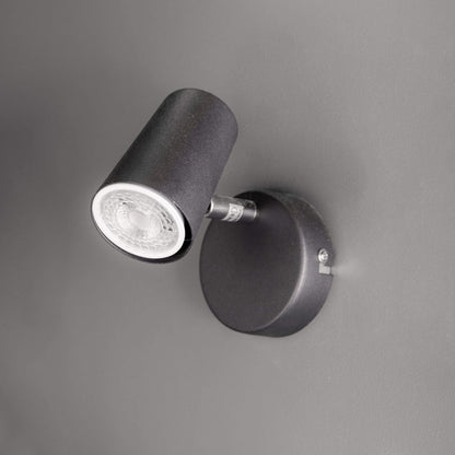 Lights  -  Harvey Black 1 Light Spotlight Ceiling Light  -  50150527