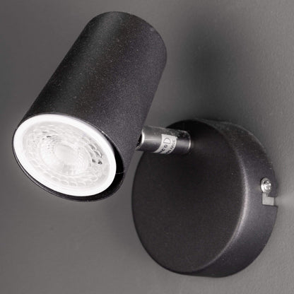 Lights  -  Harvey Black 1 Light Spotlight Ceiling Light  -  50150527