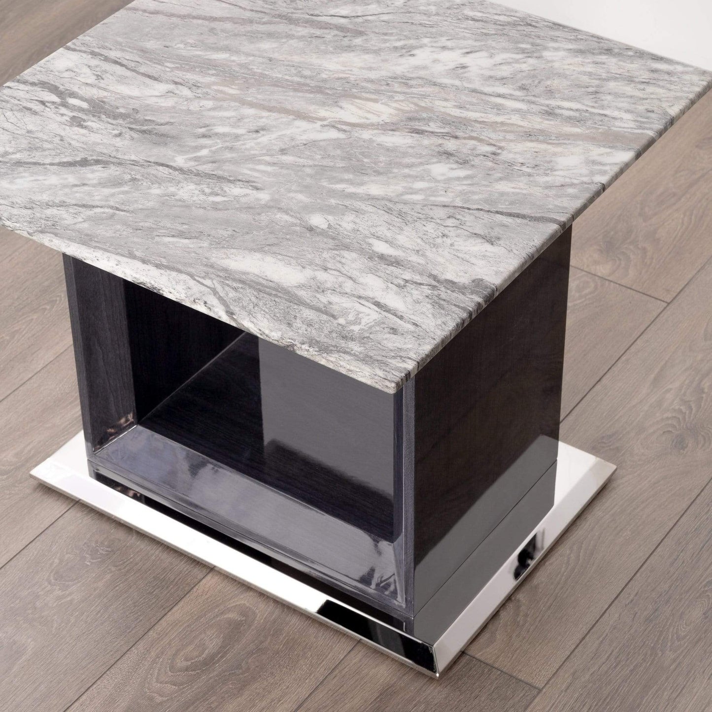 Furniture  -  Helena Grey Marble Lamp Table  -  50140763