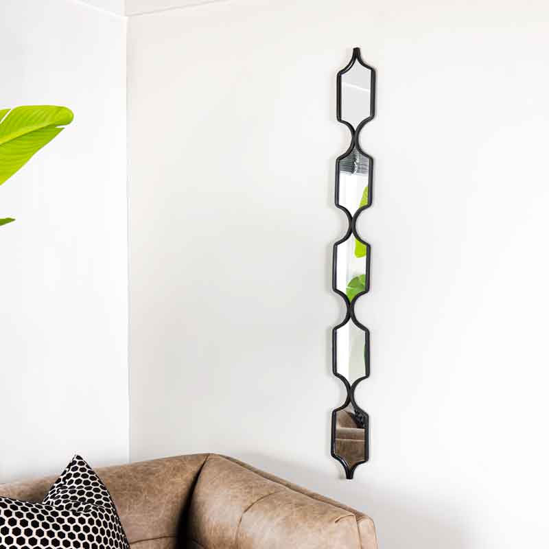Mirrors  -  Hill Decorative Hanging Mirror Black  -  60003043