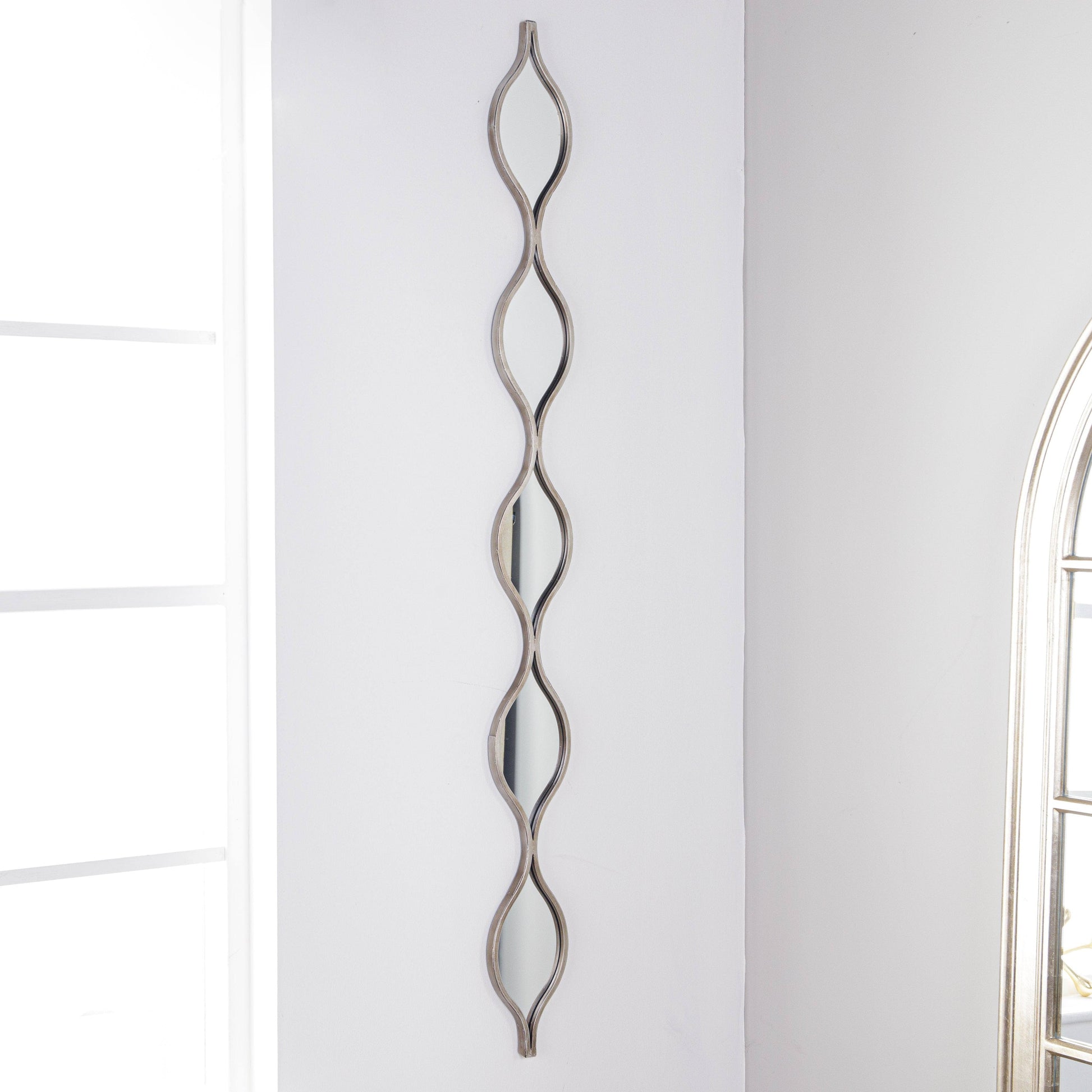 Mirrors  -  Hill Decorative Hanging Mirror Silver - 18386  -  60003026