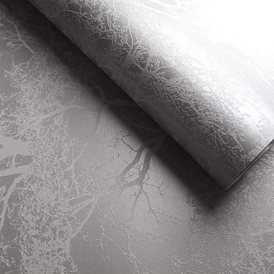 Wallpaper  -  Holden Midas Whispering Trees Grey Glitter Wallpaper - 65401  -  50142164