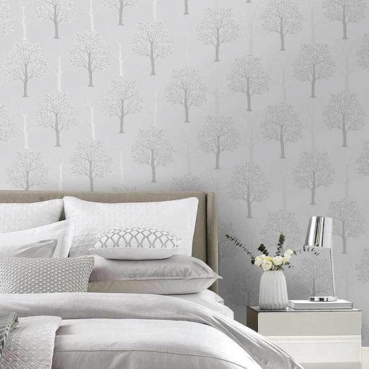 Wallpaper  -  Holden Ornella Tree Light Slate Wallpaper - 35960  -  50150142