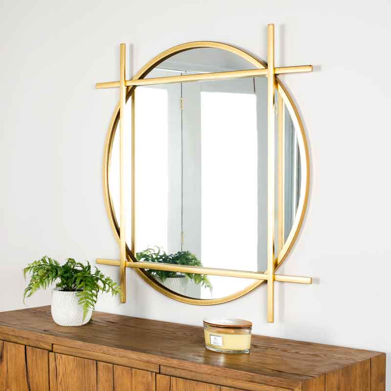 Mirrors  -  Housewares Gold Round/Square Mirror  -  60004399