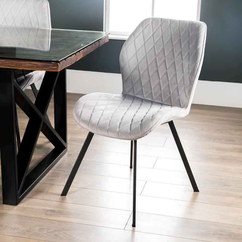 Furniture  -  Bella 180cm Table & Vancouver Silver Chairs  -  60006105