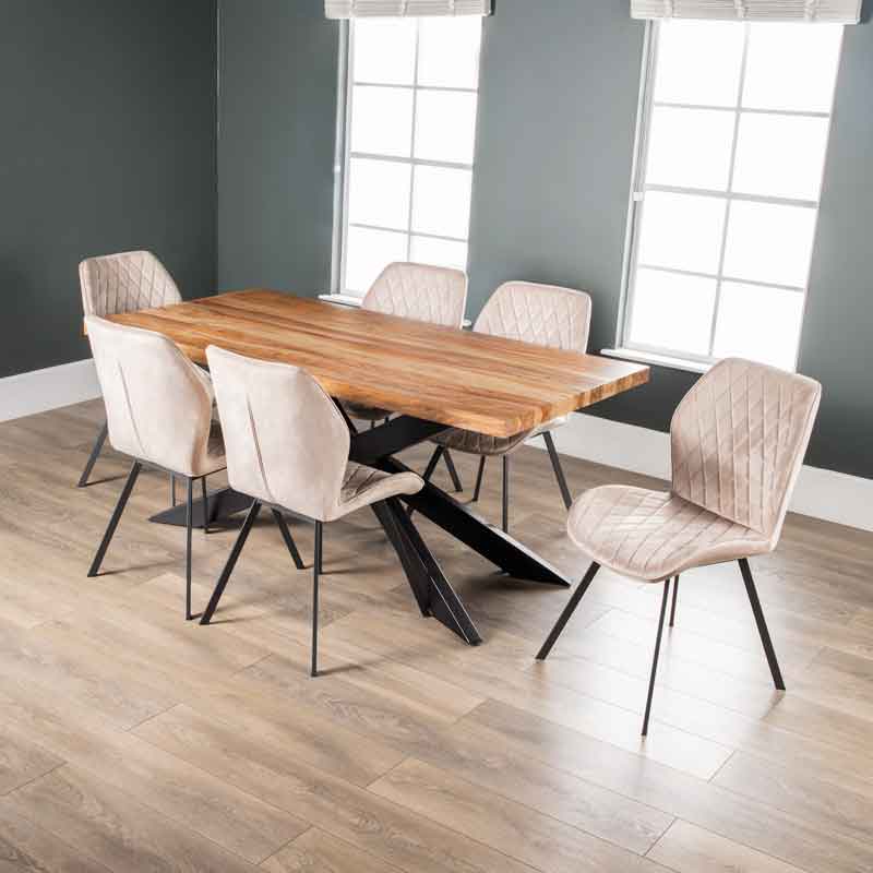 Furniture  -  Winslow Table & 6 Vancouver Taupe Chairs  -  60006101