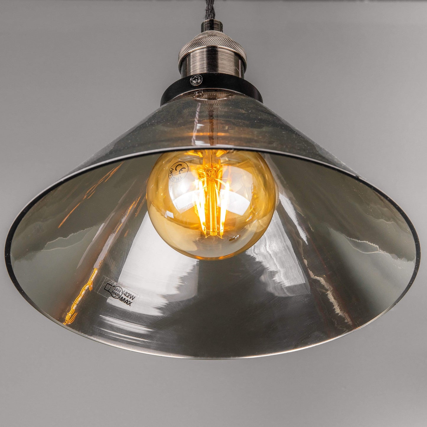 Lights  -  Inlight Algol Glass Cone Pendant Light Shade  -  50150529