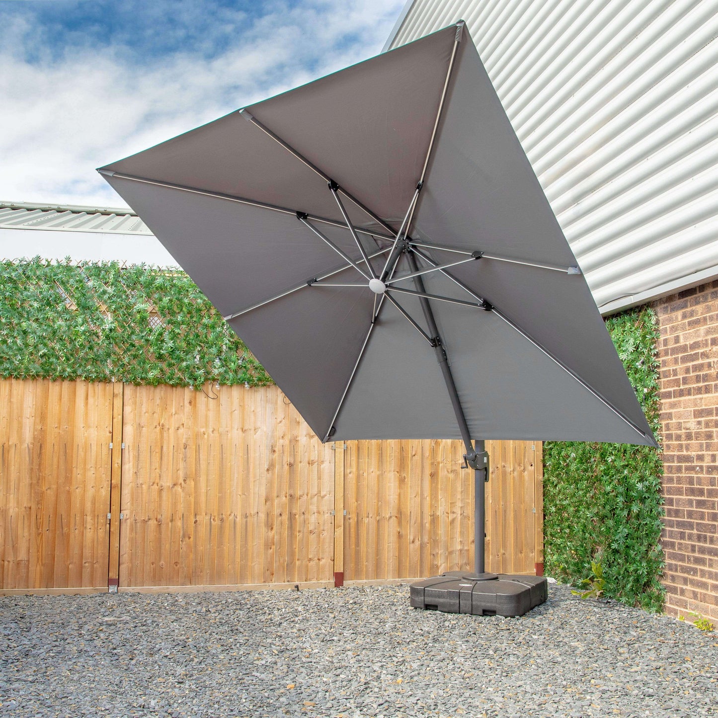 Gardening  -  Rome Deluxe Led Lights Parasol - 3 Metre  -  50154934