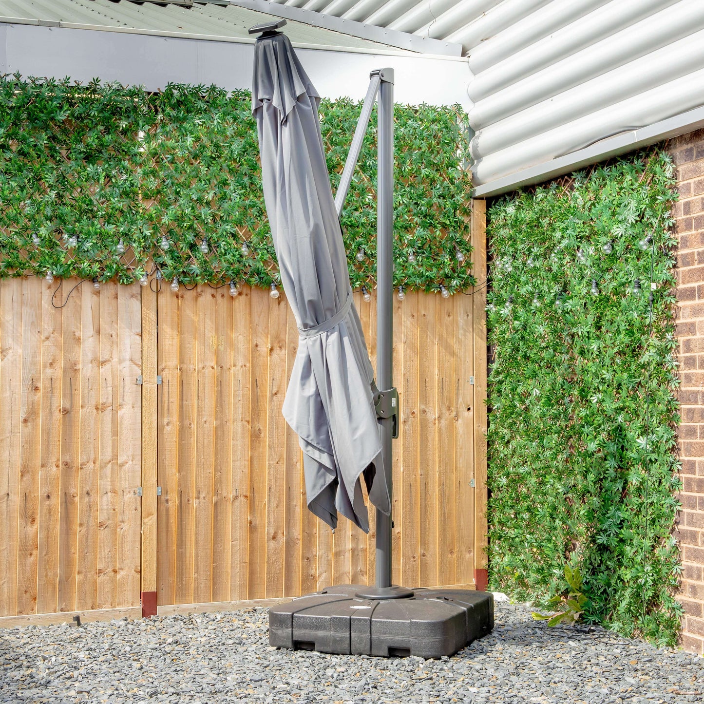 Gardening  -  Rome Deluxe Led Lights Parasol - 3 Metre  -  50154934