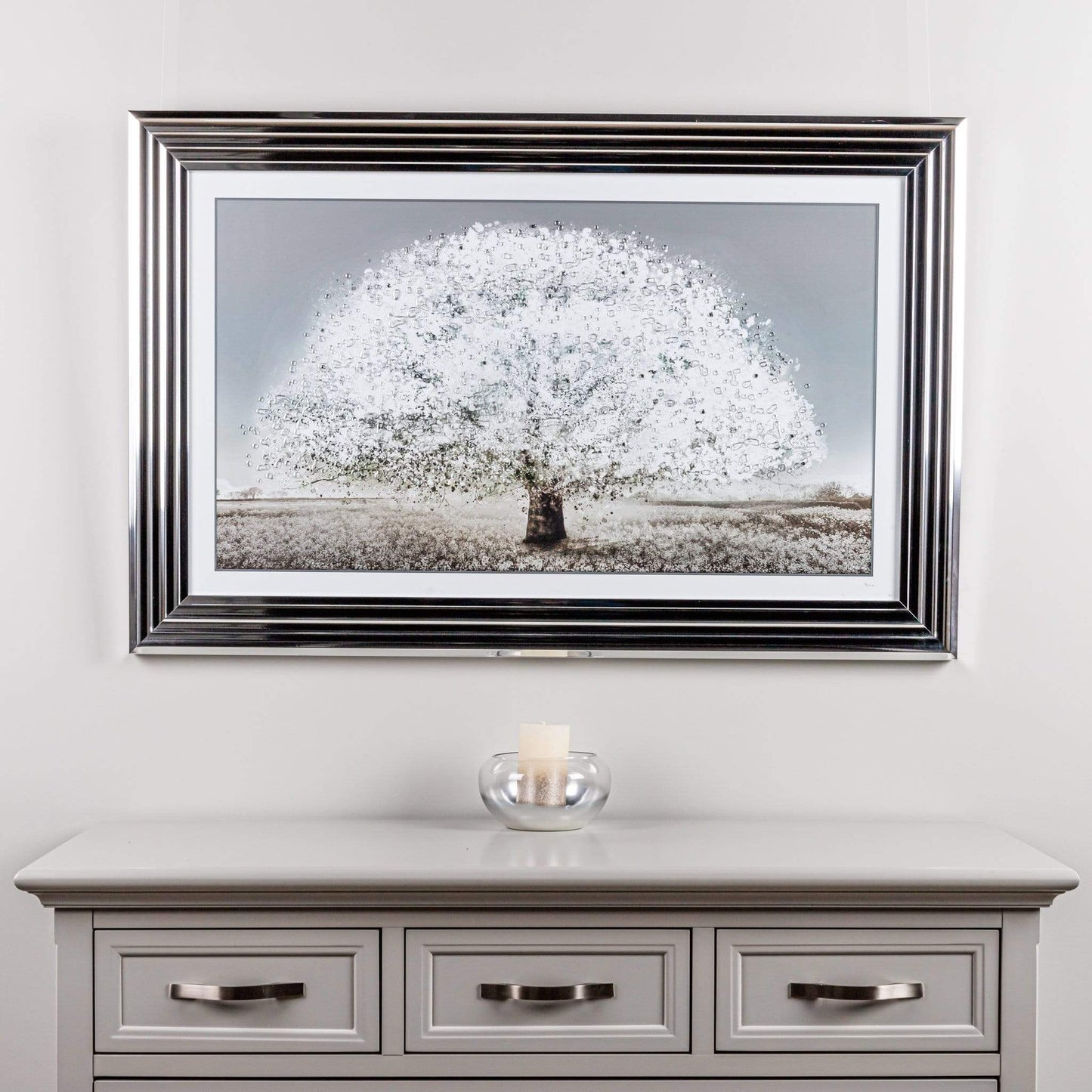 Pictures  -  Interiors Large White Blossom Tree Picture  -  50143978