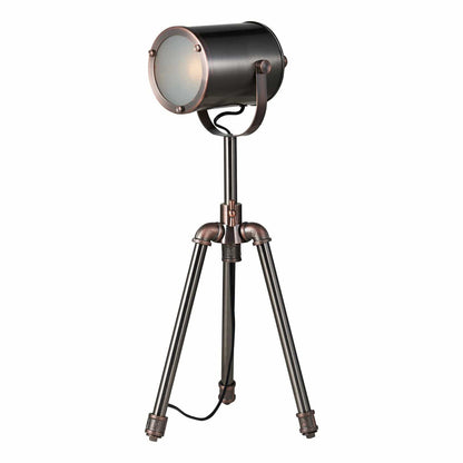 Lights  -  Jake Antique Copper & Silver Table Lamp  -  60001636