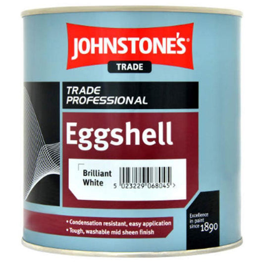 Paint  -  Johnstones Trade Brilliant White Eggshell  - 