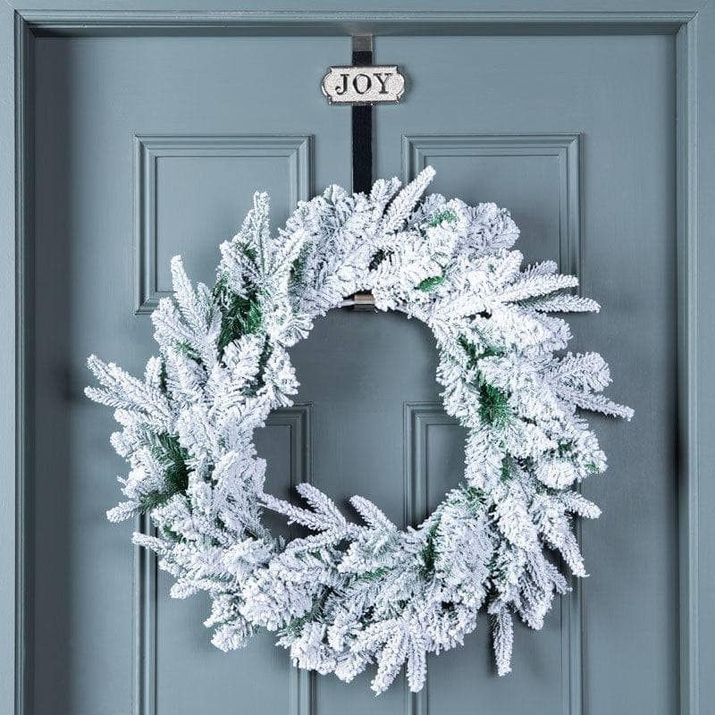 Christmas  -  Joy Metal Wreath Hanger - Silver  -  50092160