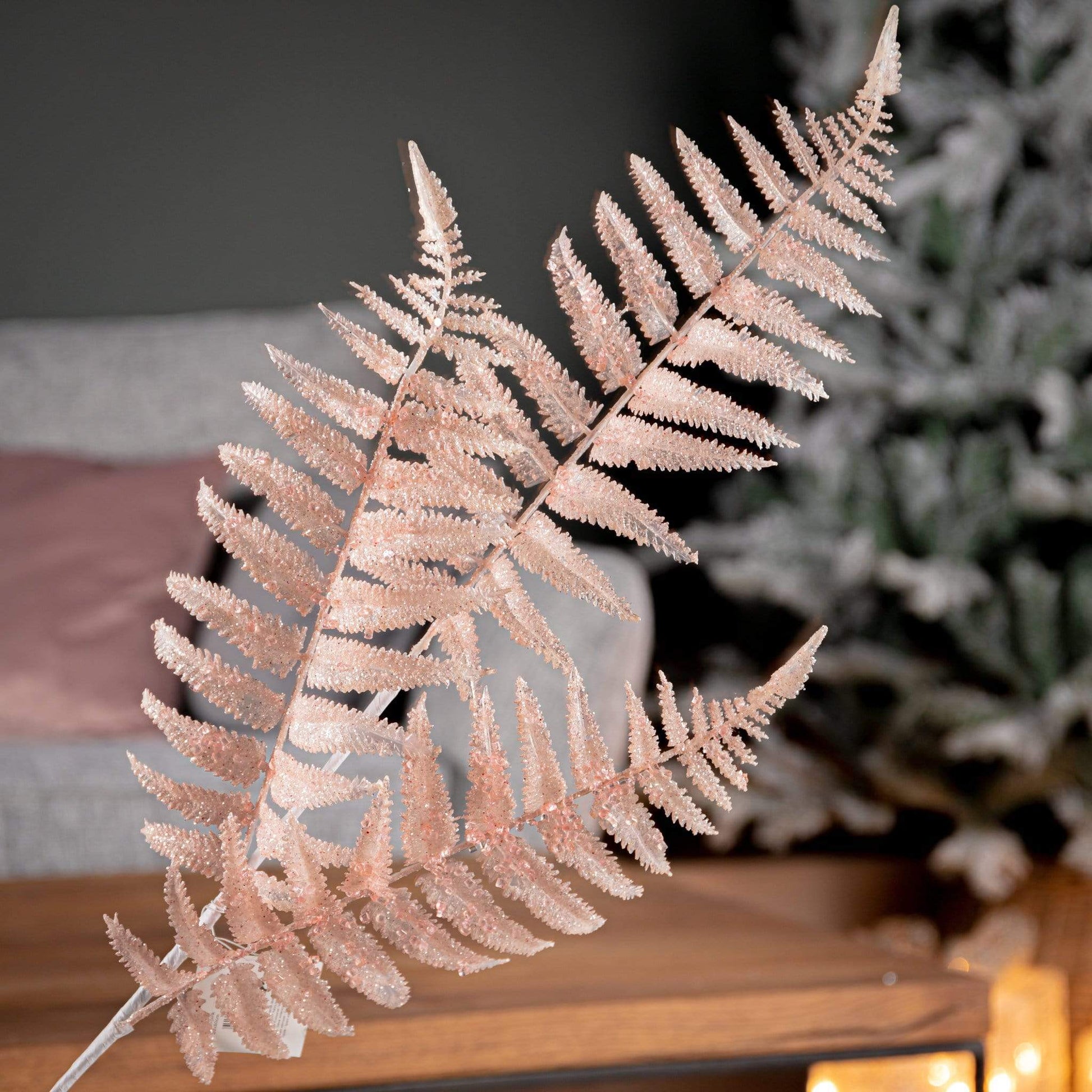 Christmas  -  Pink Artificial Fern Multi-Branch Decoration  -  50153595