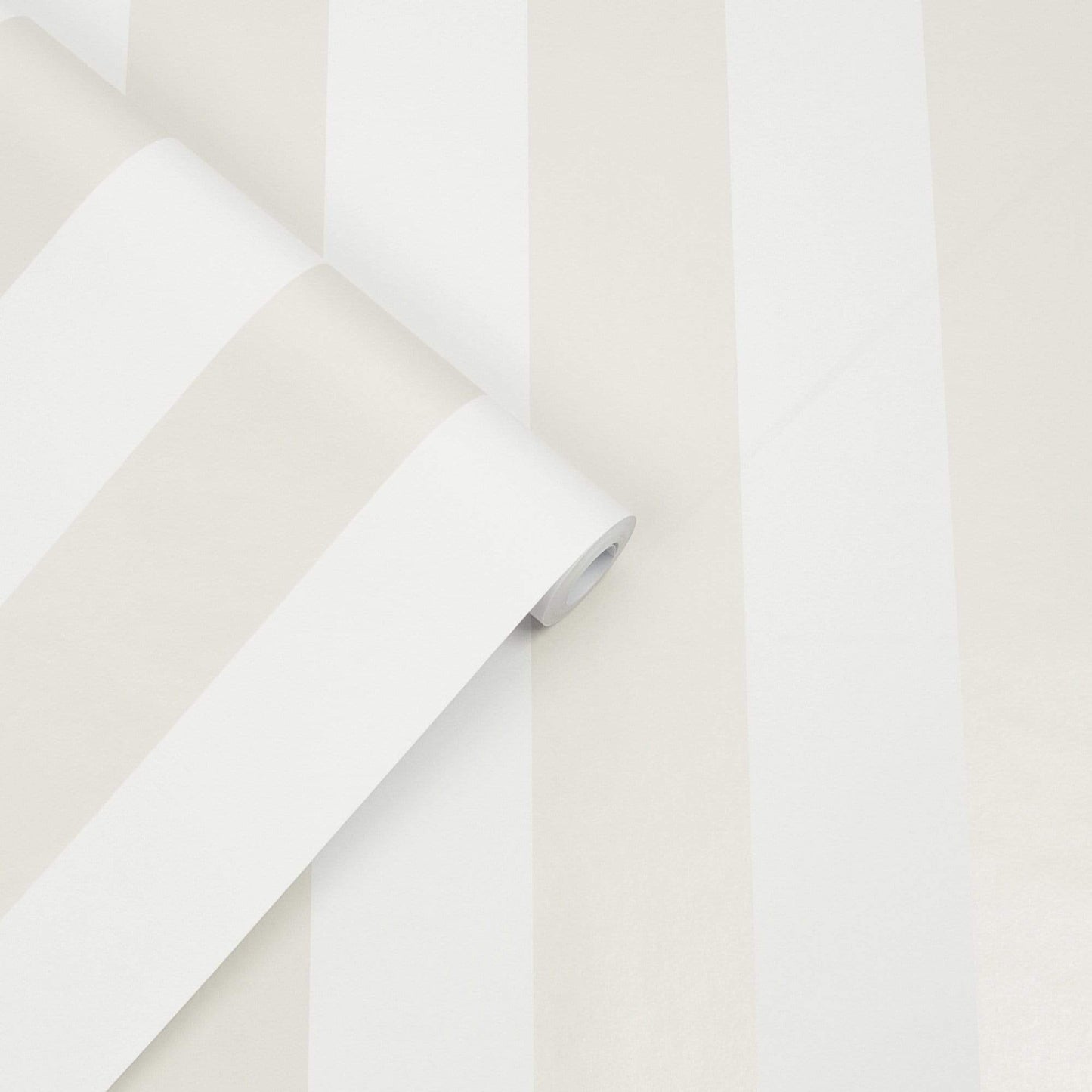 Wallpaper  -  Laura Ashley Lille White Stripe Wallpaper - 113336  -  60001878