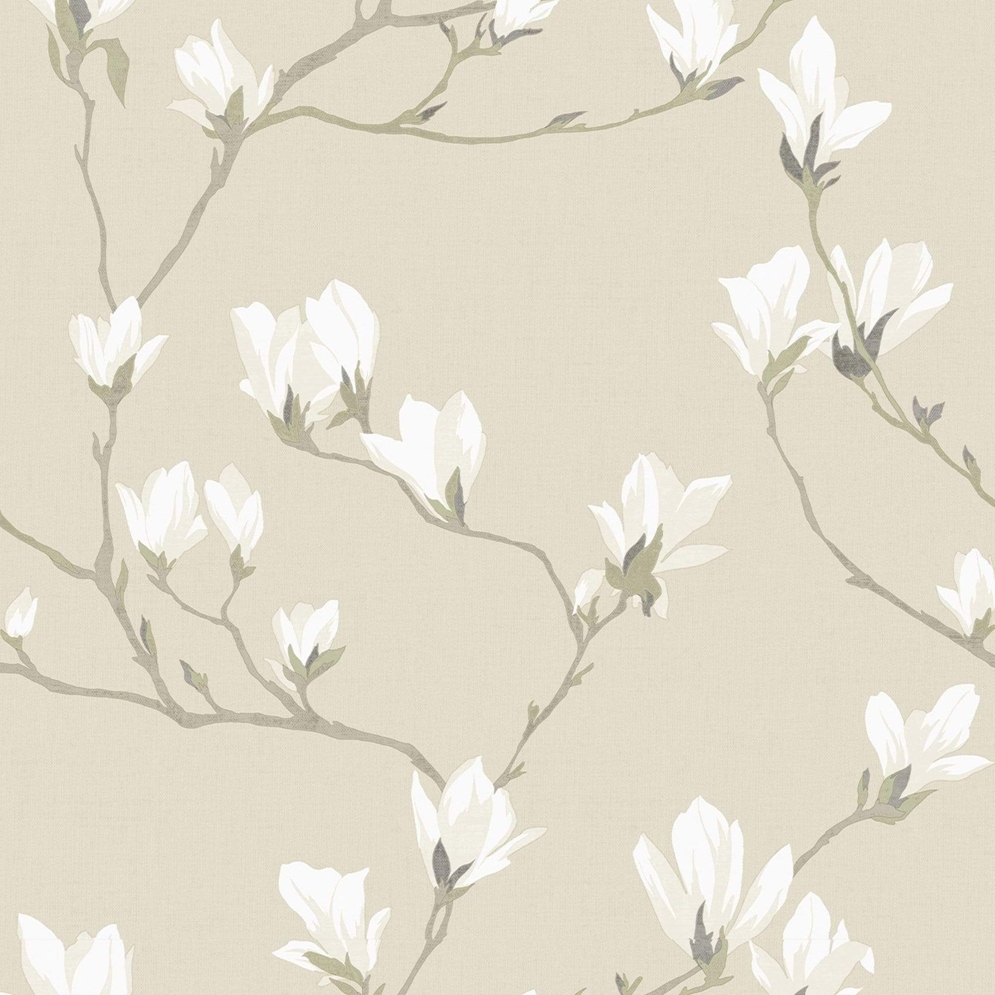 Wallpaper  -  Laura Ashley Magnolia Grove Natural Wallpaper - 113353  -  60001888