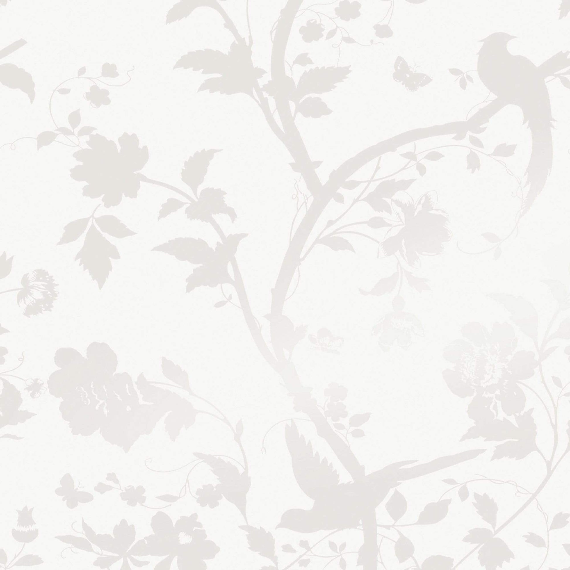 Wallpaper  -  Laura Ashley Oriental Garden Pearlescent White Wallpaper - 113391  -  60001931