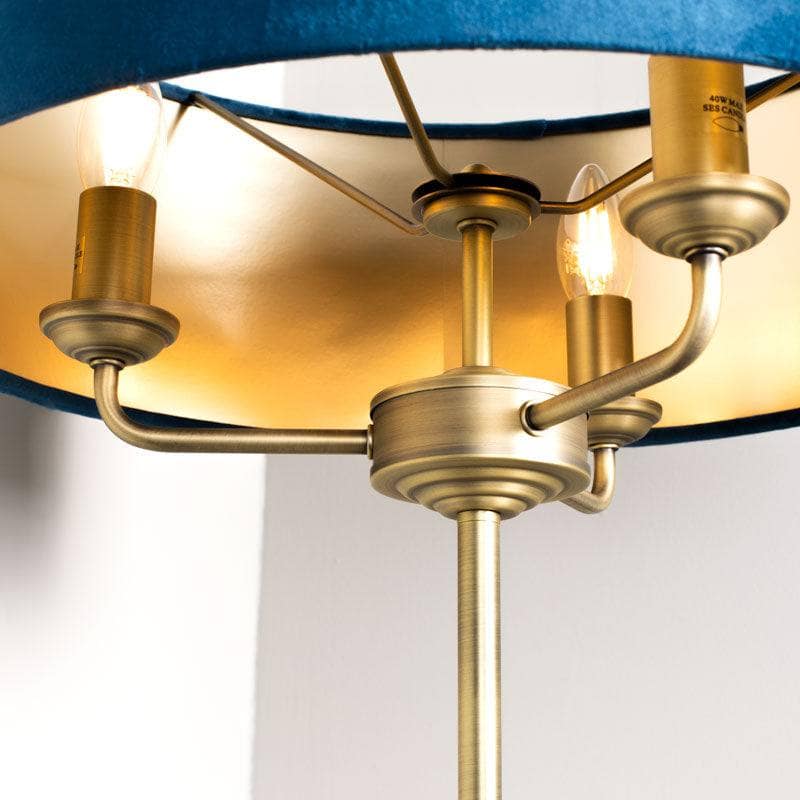 Lights  -  Laura Ashley Sorrento Antique Brass Floor Lamp  -  60006296