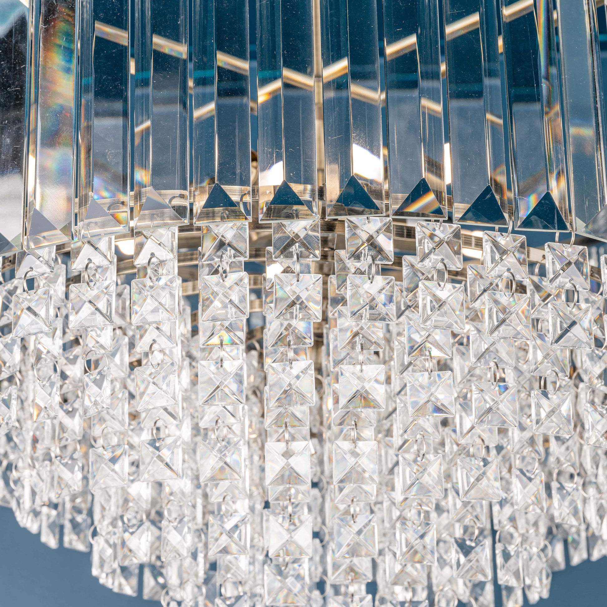 Lights  -  Laura Ashley Vienna Antique Brass Crystal 5 Light Chandelier Ceiling Light  -  60001064